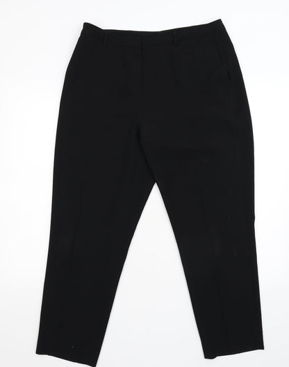 Womens UK Size 10 John Lewis Regular Fit  Black Trousers
