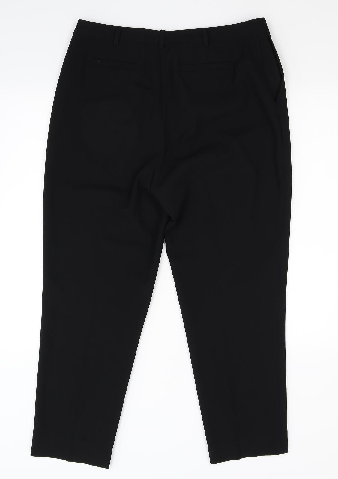 Womens UK Size 10 John Lewis Regular Fit  Black Trousers