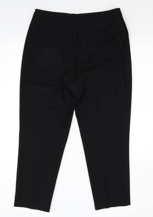 Womens UK Size 10 John Lewis Regular Fit  Black Trousers