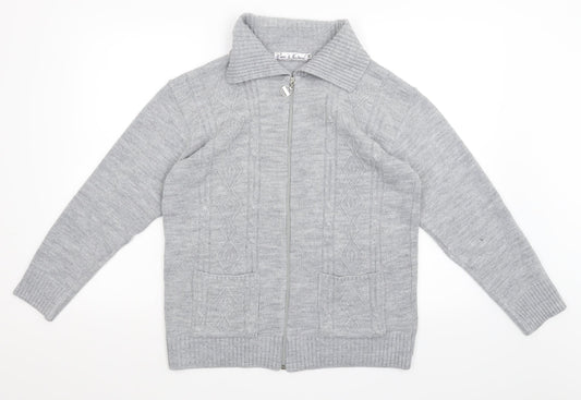 Pure & Natural Womens Grey   Cardigan Jumper Size XL