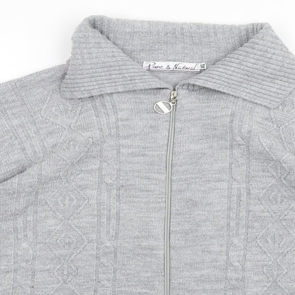 Pure & Natural Womens Grey   Cardigan Jumper Size XL