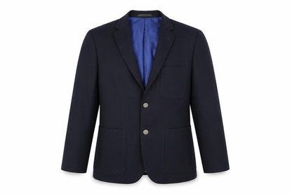 Mens UK Size 40 Charlton Gray Regular Blue Suit Jacket
