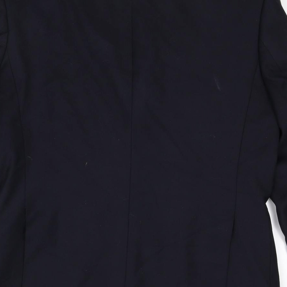 Mens UK Size 40 Charlton Gray Regular Blue Suit Jacket