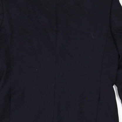 Mens UK Size 40 Charlton Gray Regular Blue Suit Jacket