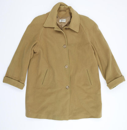 Womens UK Size 16 Astraka Yellow Overcoat