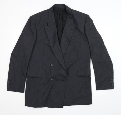 Mens UK Size 40 Preworn Big & Tall Black Suit Jacket