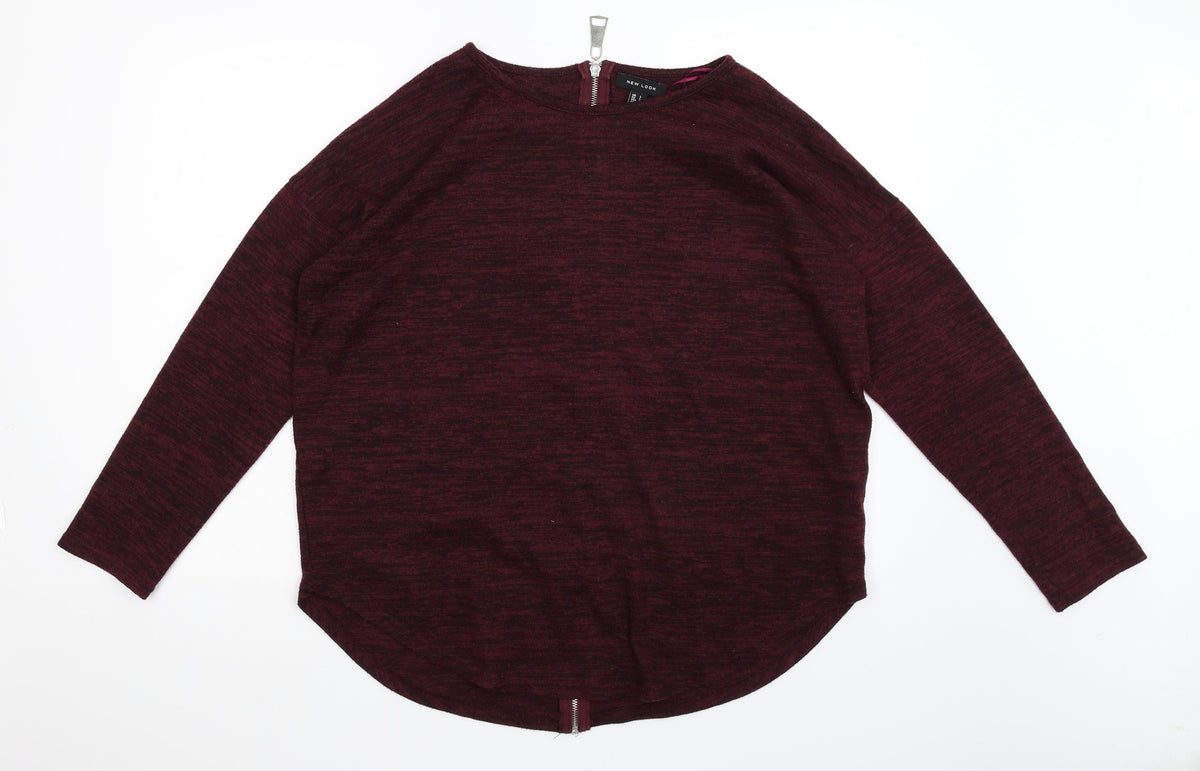 New Look Womens Red   Pullover Jumper Size L