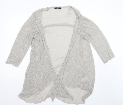 BM Womens Silver   Cardigan Jumper Size XL
