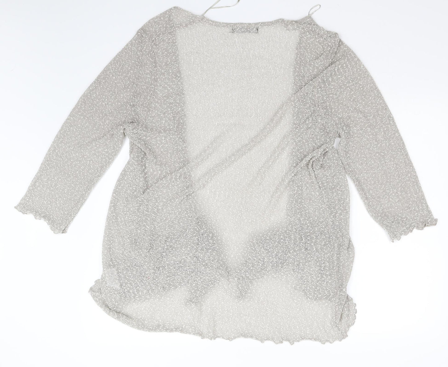 BM Womens Silver   Cardigan Jumper Size XL