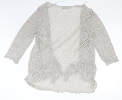 BM Womens Silver   Cardigan Jumper Size XL