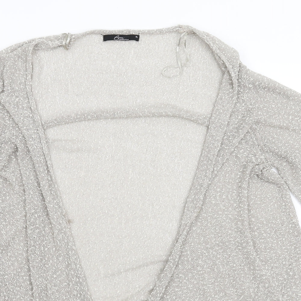 BM Womens Silver   Cardigan Jumper Size XL