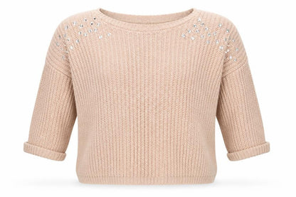 Lou-Lou Womens Pink  Knit Pullover Jumper Size S