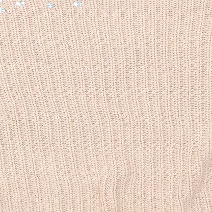 Lou-Lou Womens Pink  Knit Pullover Jumper Size S