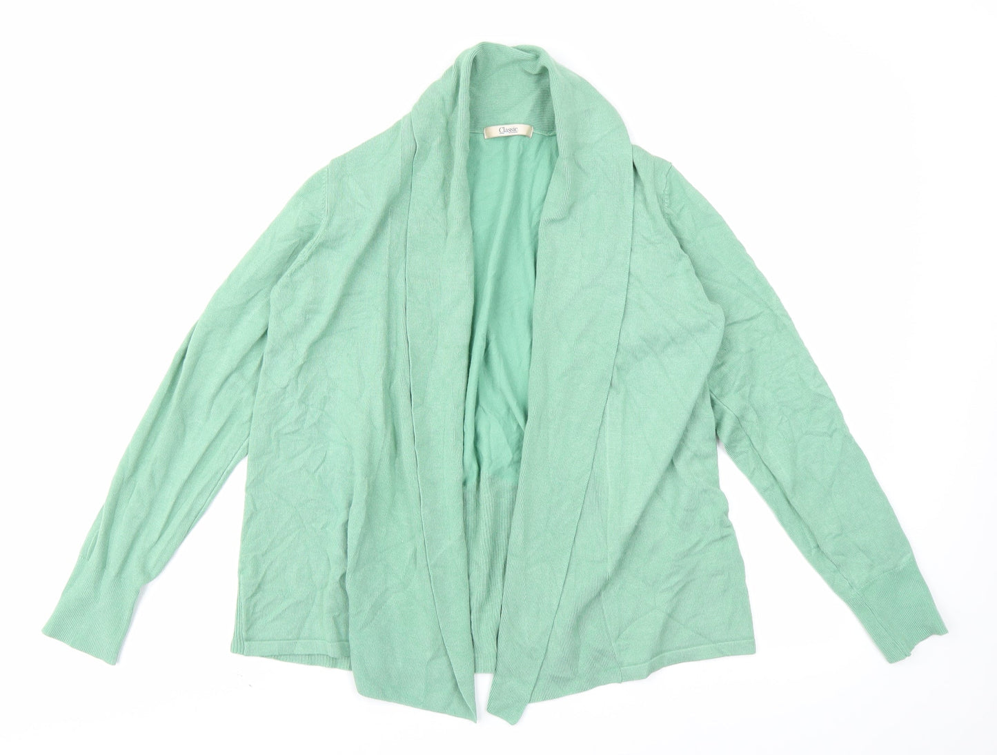 Classic Womens Green  Knit Cardigan Jumper Size 12