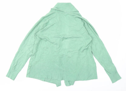 Classic Womens Green  Knit Cardigan Jumper Size 12