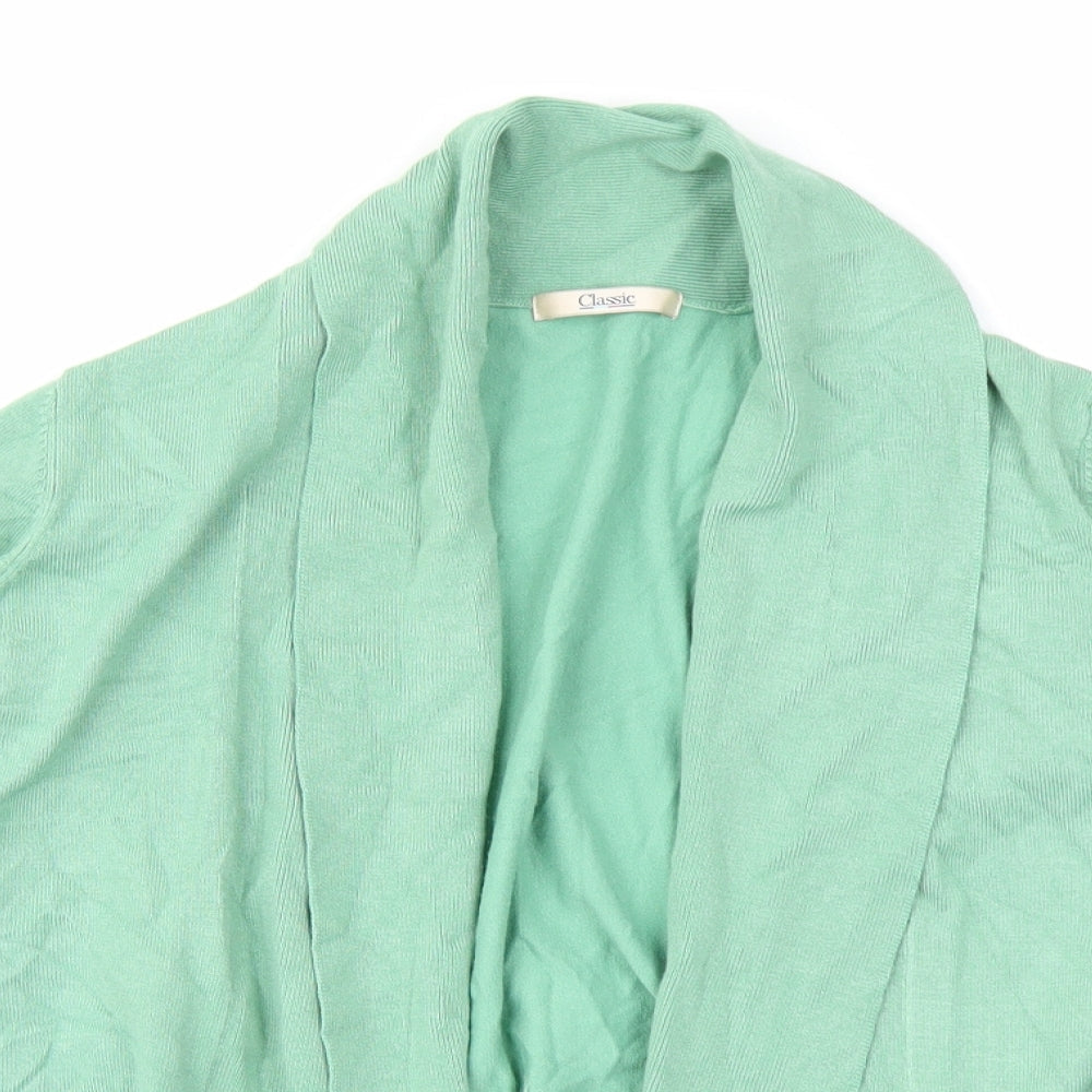 Classic Womens Green  Knit Cardigan Jumper Size 12