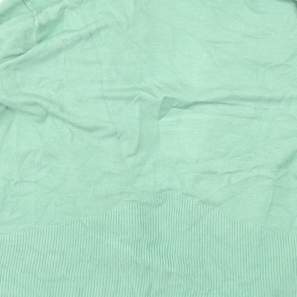 Classic Womens Green  Knit Cardigan Jumper Size 12