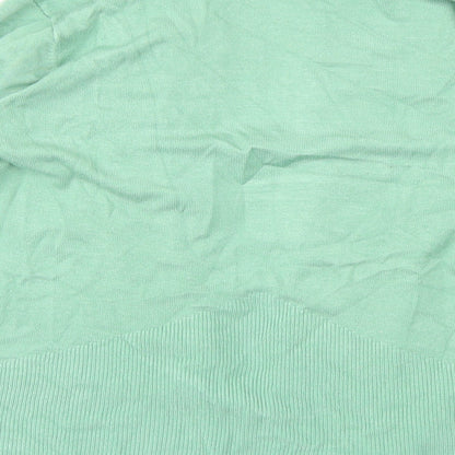 Classic Womens Green  Knit Cardigan Jumper Size 12
