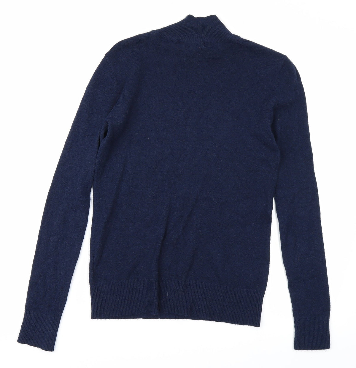 Back view of Atmosphere women’s blue knit jumper, size UK 8