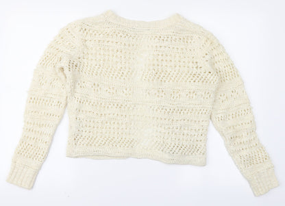 Atmosphee Womens Ivory   Cardigan Jumper Size 10