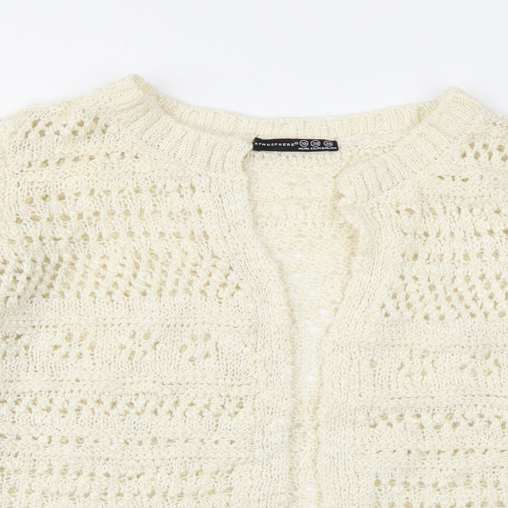 Atmosphee Womens Ivory   Cardigan Jumper Size 10