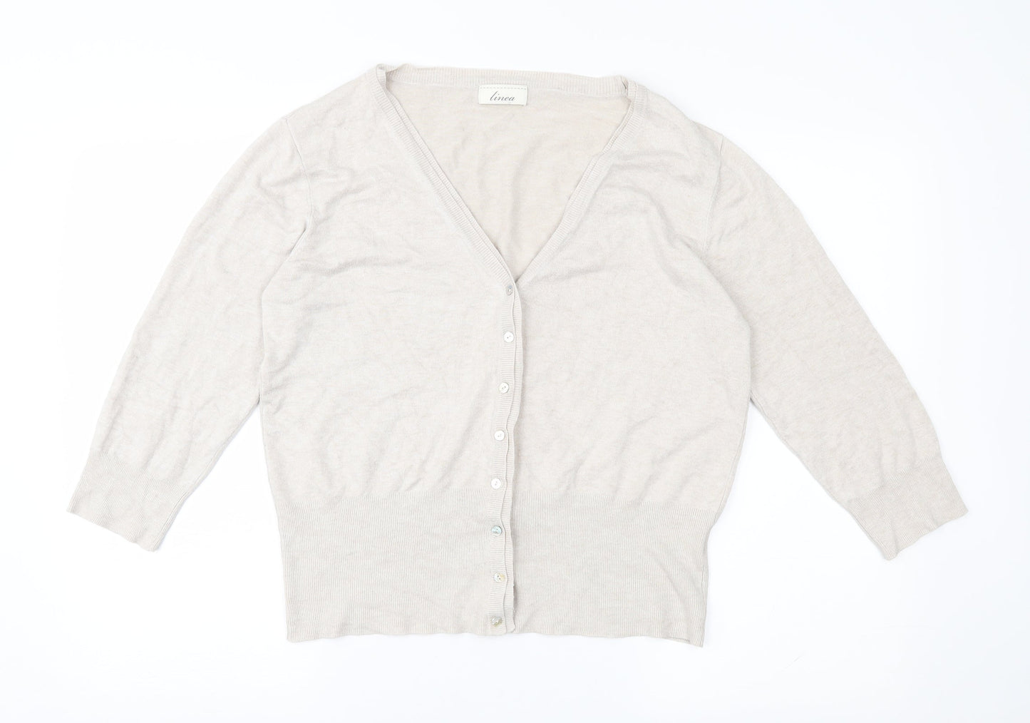 Linea Girls Beige  Knit Cardigan Jumper Size XL