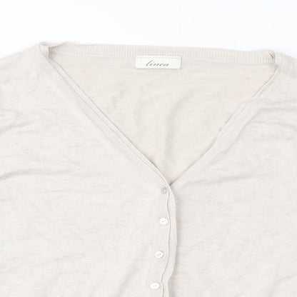 Linea Girls Beige  Knit Cardigan Jumper Size XL