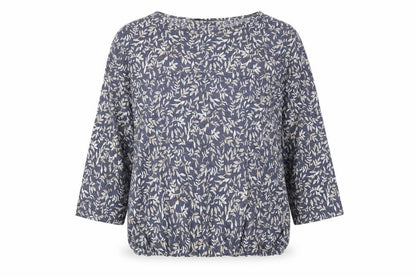 ISLE Womens Grey Floral Jersey Pullover Jumper Size M