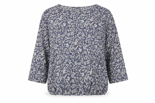 ISLE Womens Grey Floral Jersey Pullover Jumper Size M