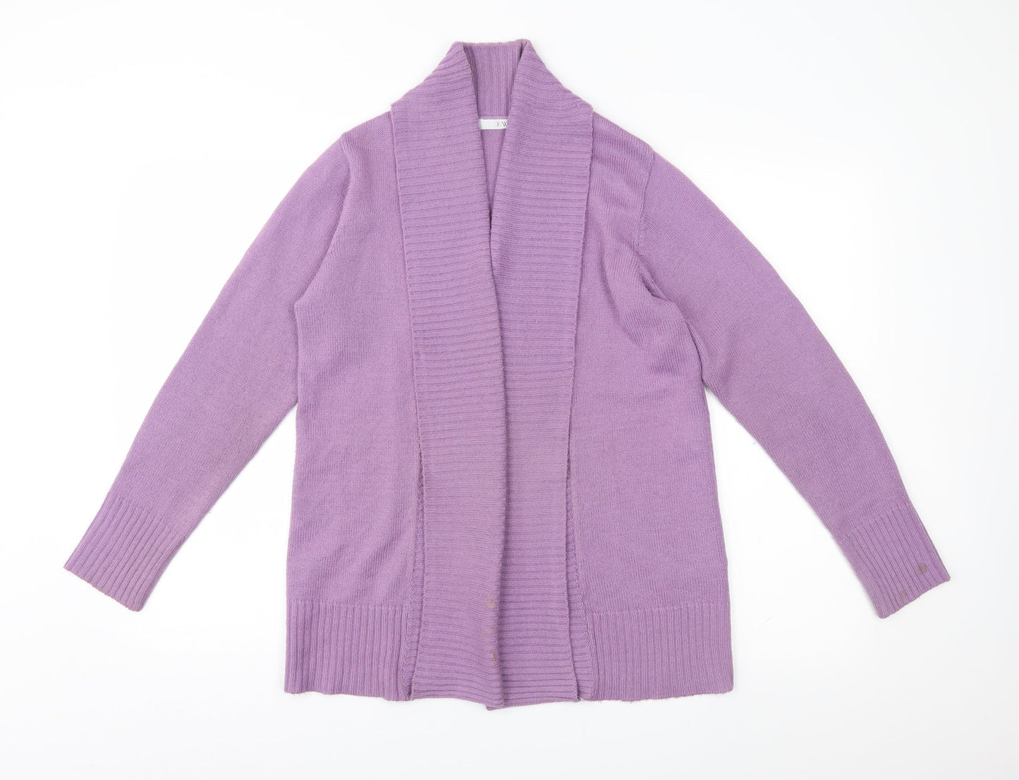 EWM Womens Purple  Knit Cardigan Jumper Size S