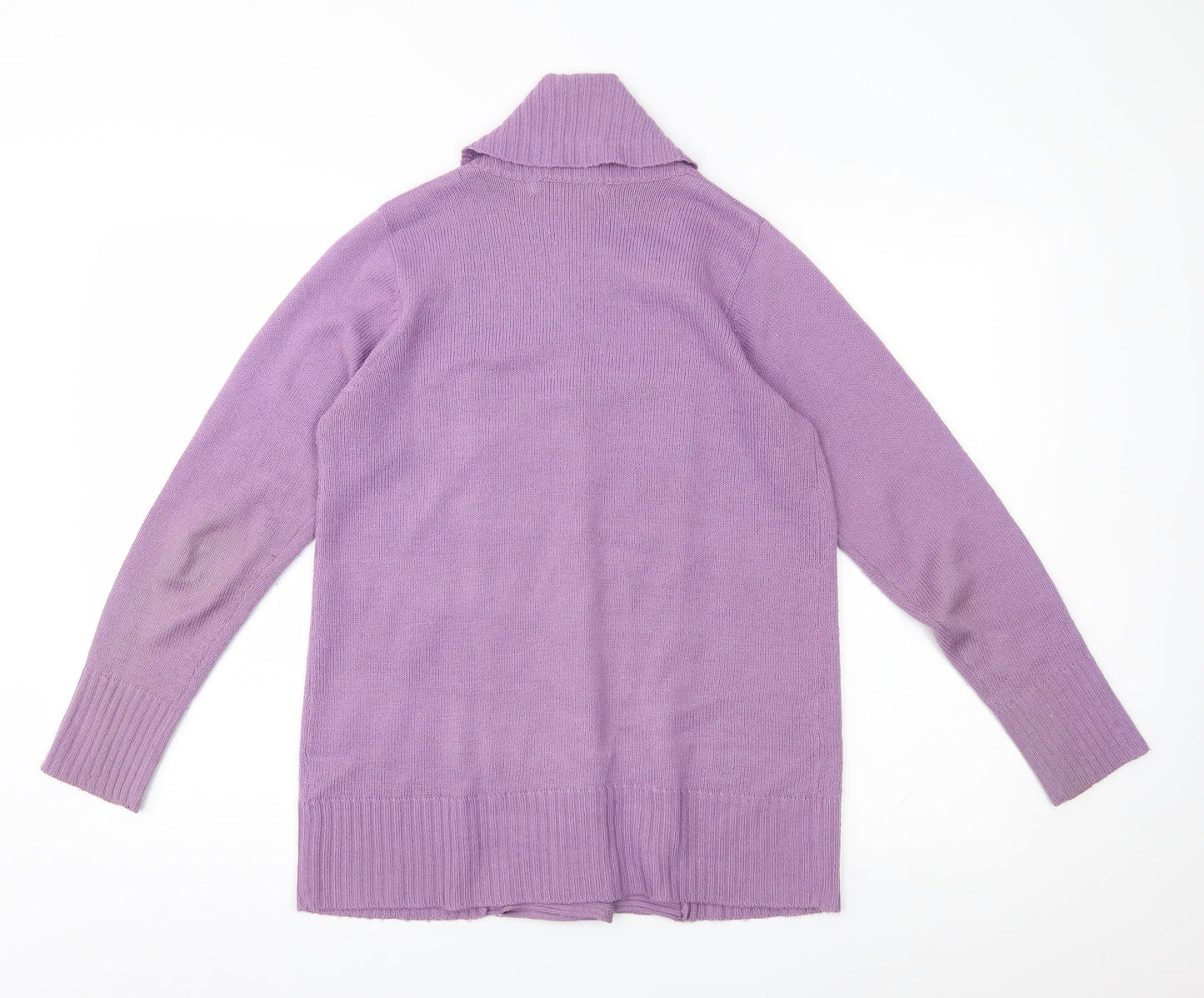 EWM Womens Purple  Knit Cardigan Jumper Size S
