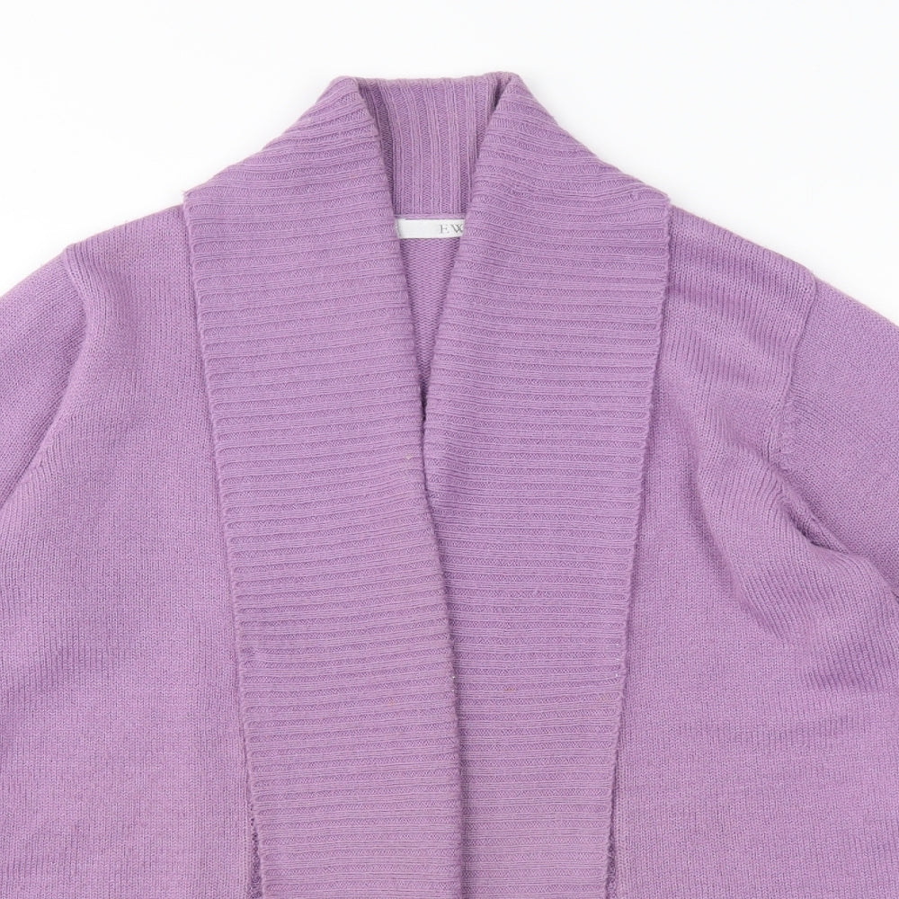 EWM Womens Purple  Knit Cardigan Jumper Size S