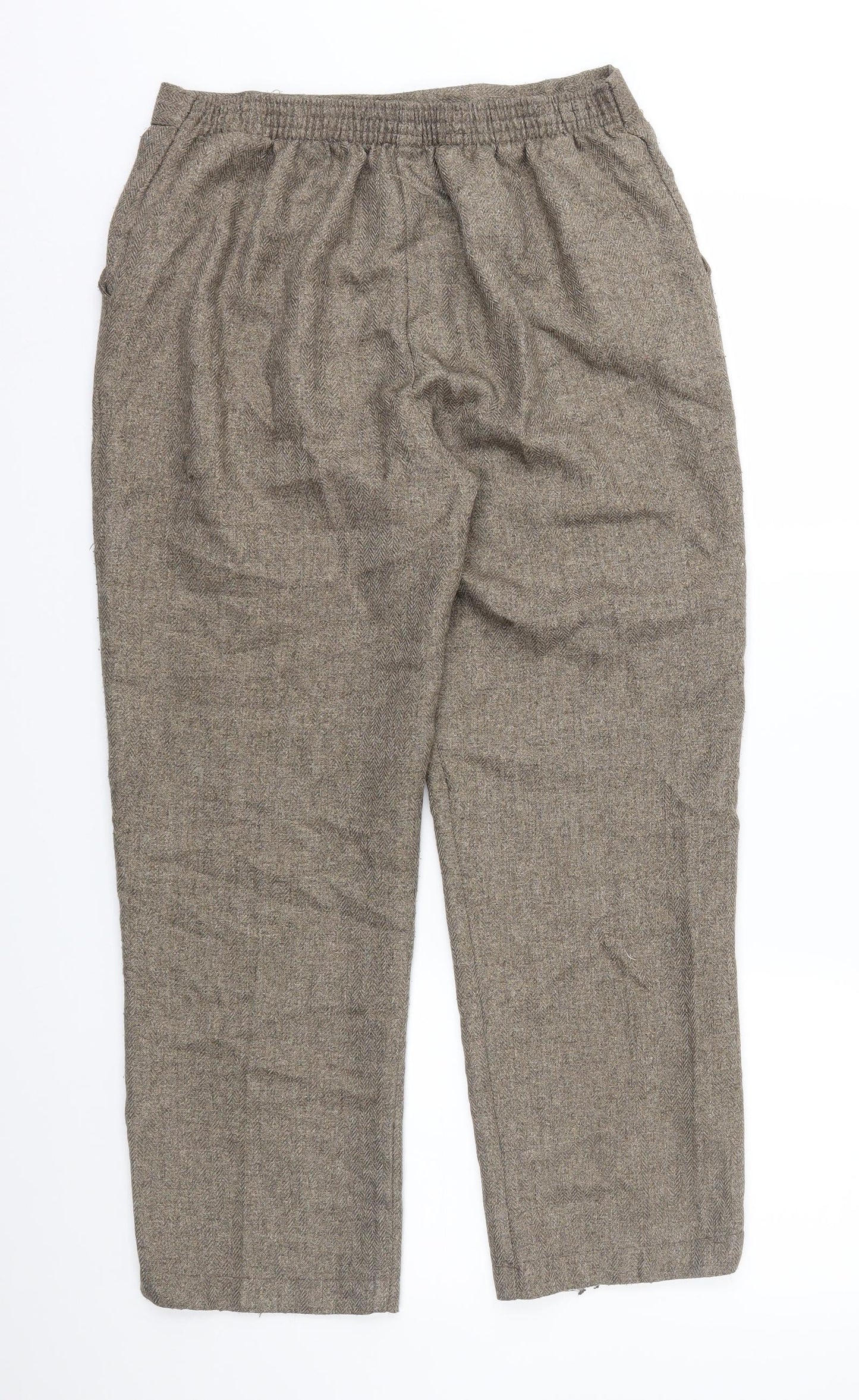 Womens UK Size 16 Preworn Regular Fit  Brown Trousers