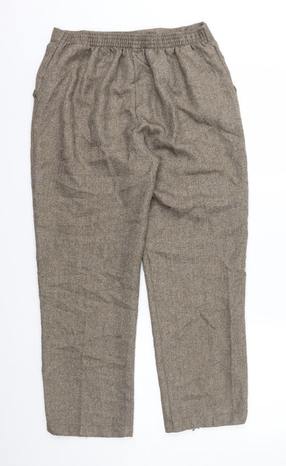 Womens UK Size 16 Preworn Regular Fit  Brown Trousers