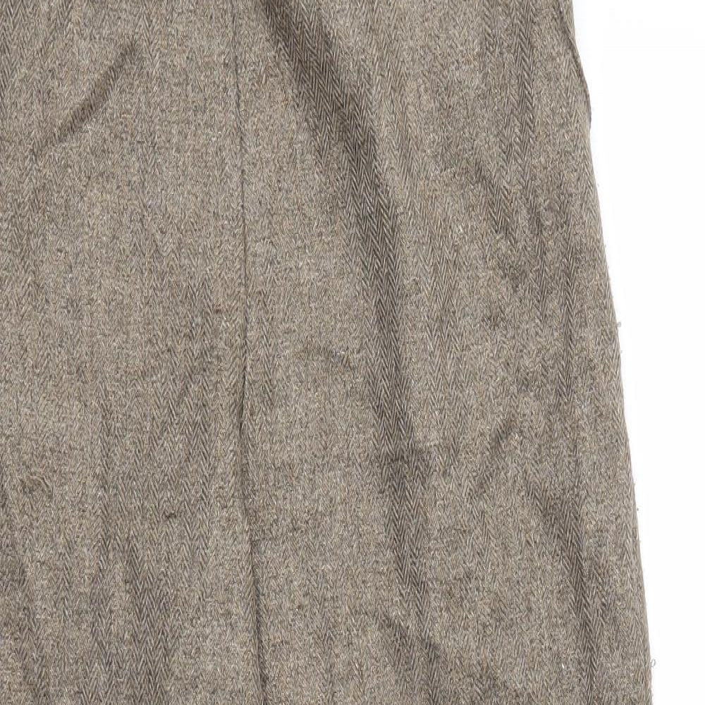 Womens UK Size 16 Preworn Regular Fit  Brown Trousers