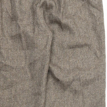 Womens UK Size 16 Preworn Regular Fit  Brown Trousers