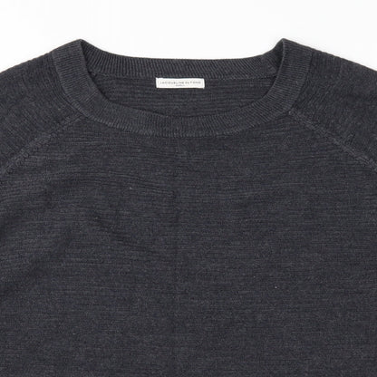 Jaqueline deYong Womens Grey  Knit Pullover Jumper Size S