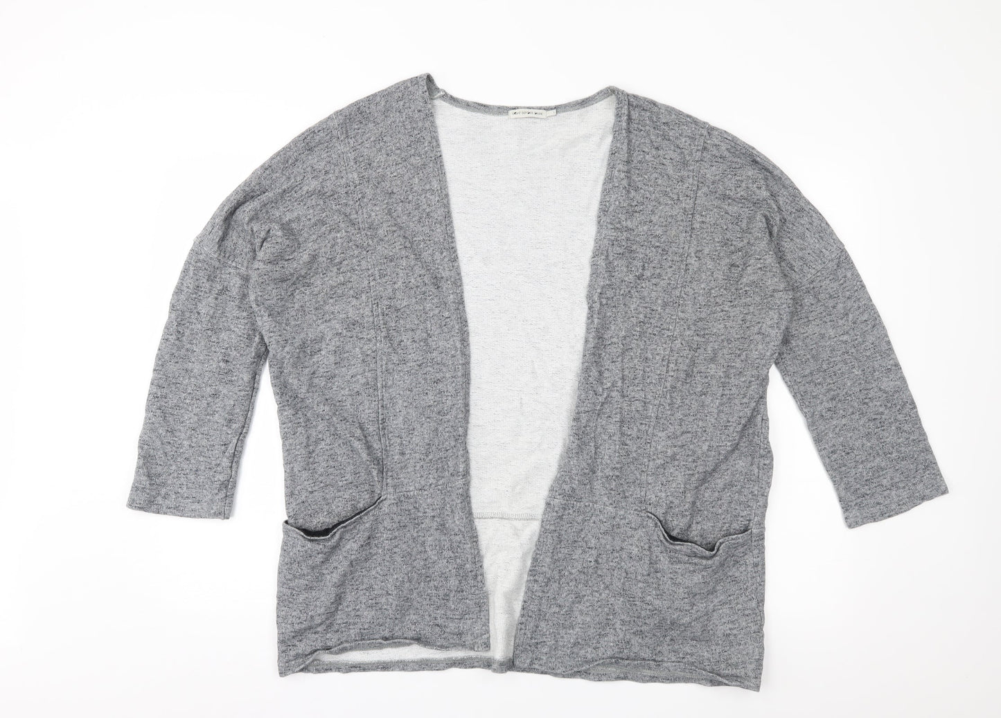 Light Before Dark Womens Grey  Jersey Cardigan Jumper Size L