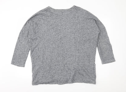 Light Before Dark Womens Grey  Jersey Cardigan Jumper Size L