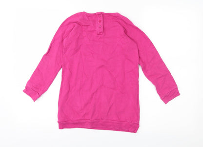 Indigo Girls Pink  Jersey Pullover Sweatshirt Size 6-7 Years