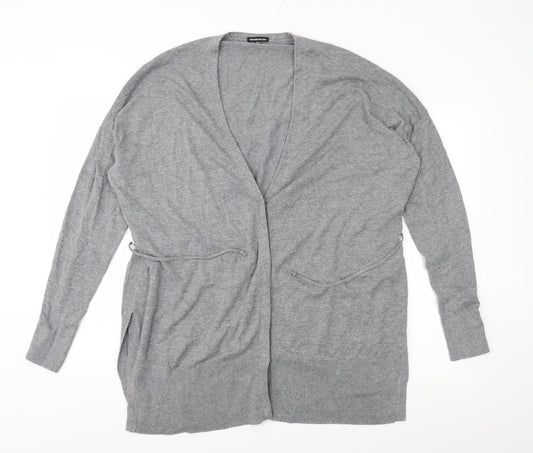Warehouse Womens Grey  Knit Cardigan Jumper Size 16
