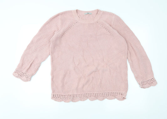TU Womens Pink  Knit Pullover Jumper Size 12