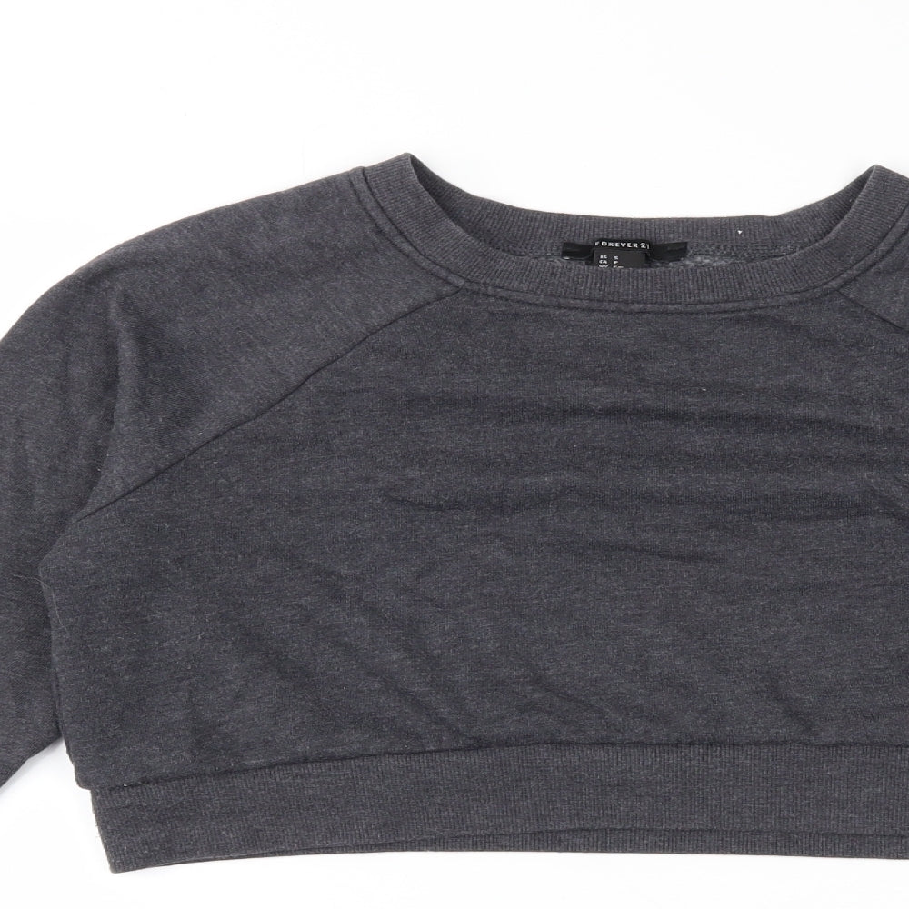 Womens UK Size 6 FOREVER 21 Grey Pullover Sweatshirt