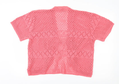 CHIC Womens Pink  Knit Cardigan Jumper Size XL