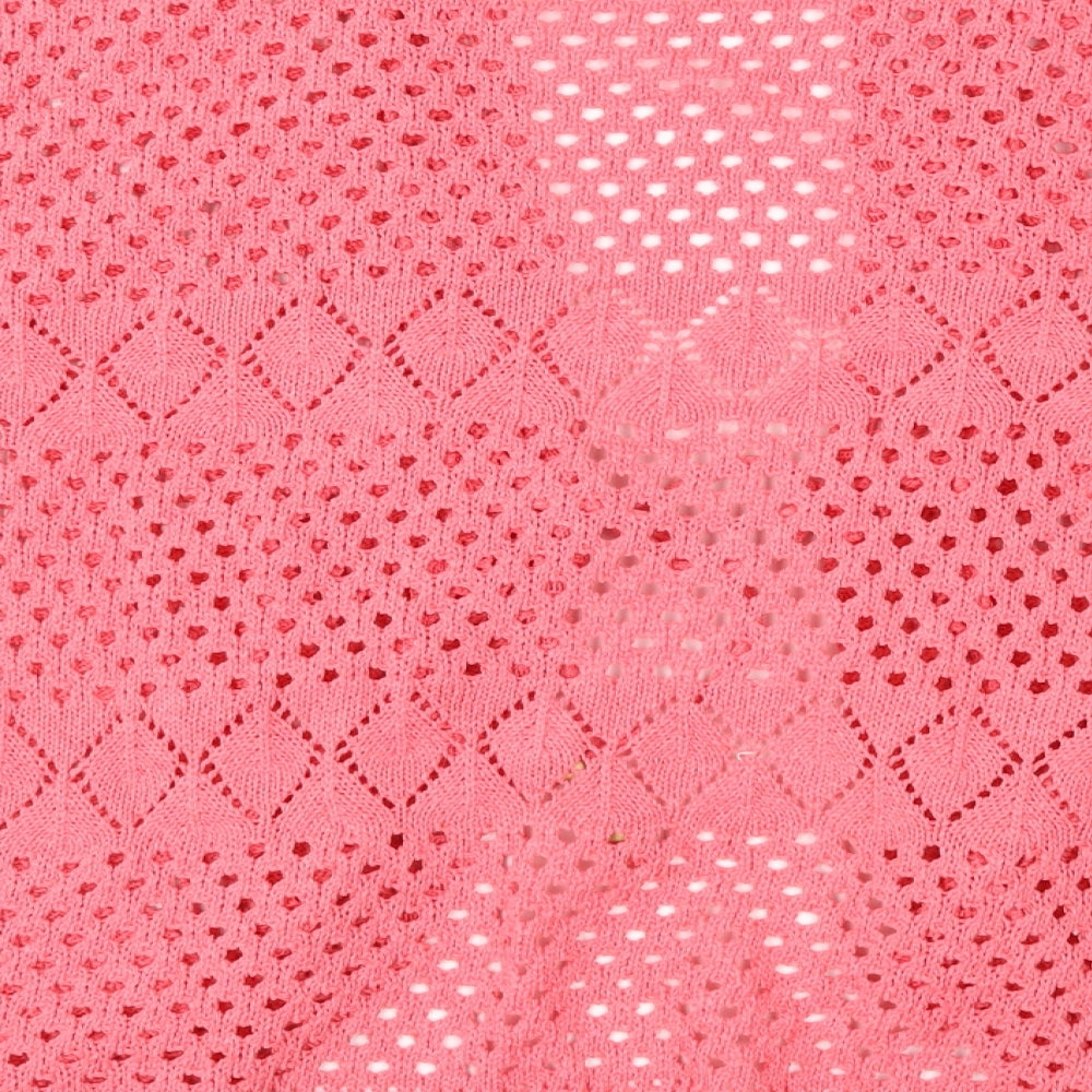 CHIC Womens Pink  Knit Cardigan Jumper Size XL