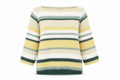 Emreco Womens Multicoloured Striped Knit Pullover Jumper Size 10