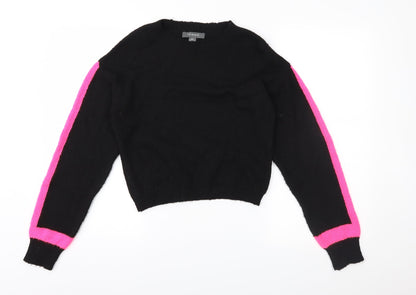 Primark Womens Black  Knit Pullover Jumper Size 4