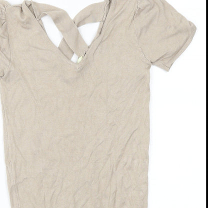 Vanilla Womens Beige   Pullover Jumper One Size