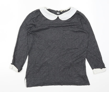 Additional front view of Papaya women’s grey jumper, size UK 10