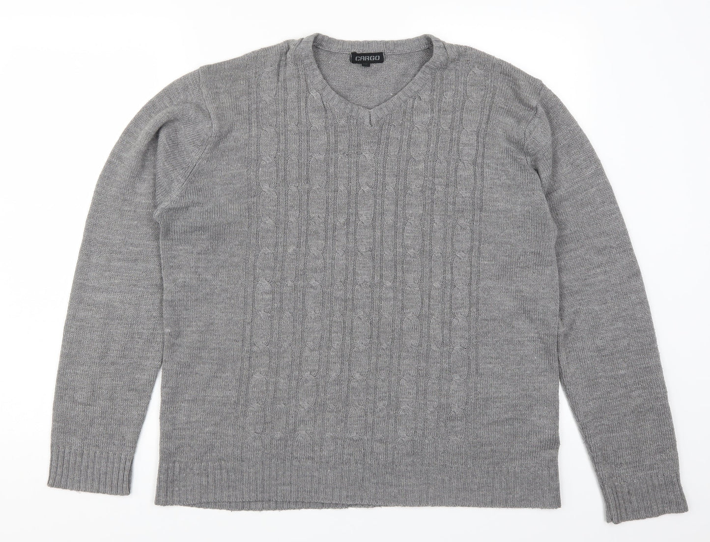Cargo Mens Gold  Knit Pullover Jumper Size XL
